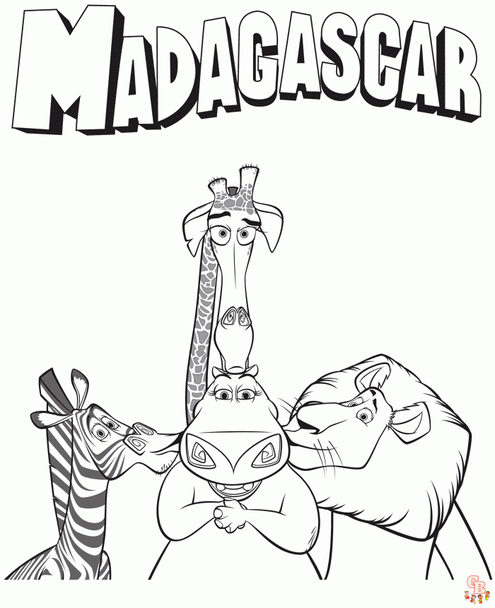 Pagini de colorat Madagascar
