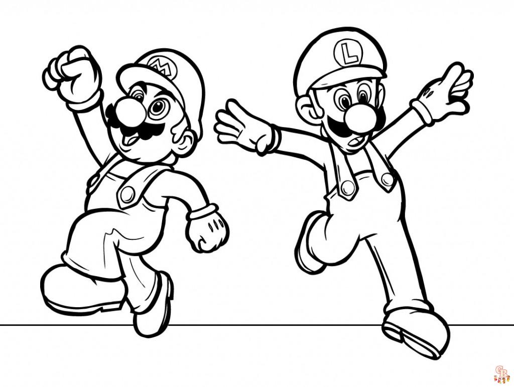 Páginas coloridas do Super Mario Bros