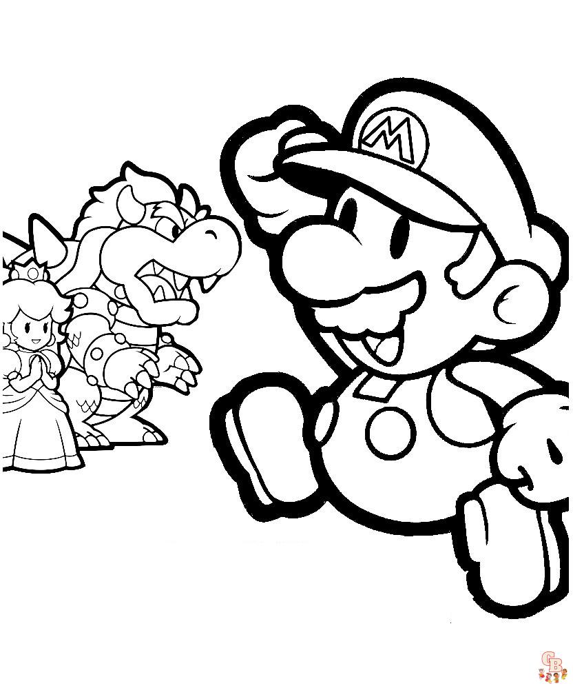 Super Mario Bros pagini de colorat