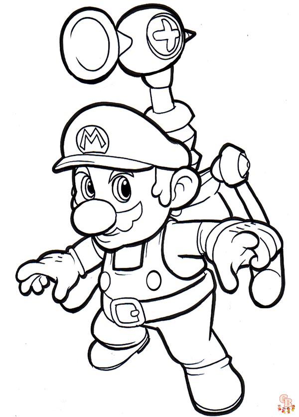 Páginas coloridas do Super Mario Bros