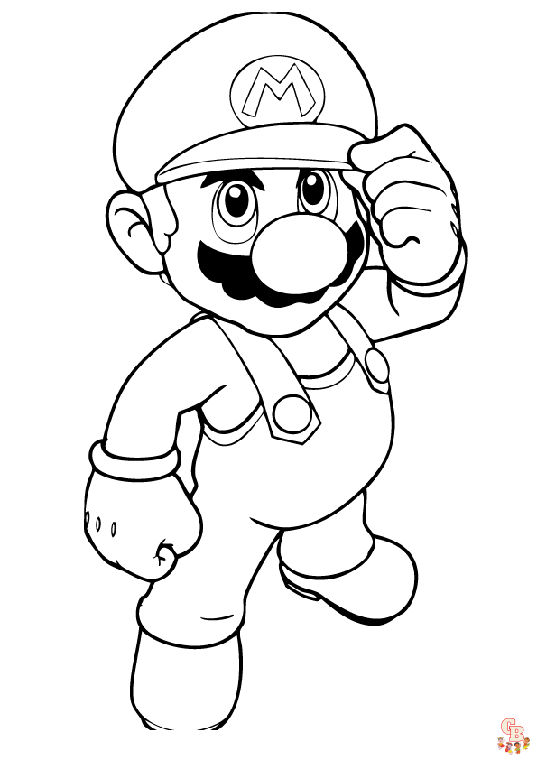 Super Mario Bros pagini de colorat