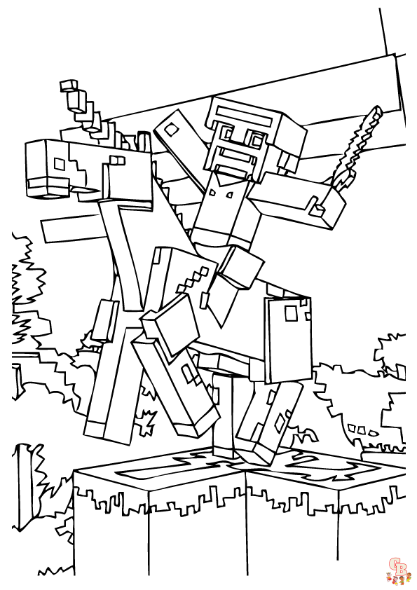 Desenhos para colorir de Minecraft para crianças - Minecraft - Coloring  Pages for Adults