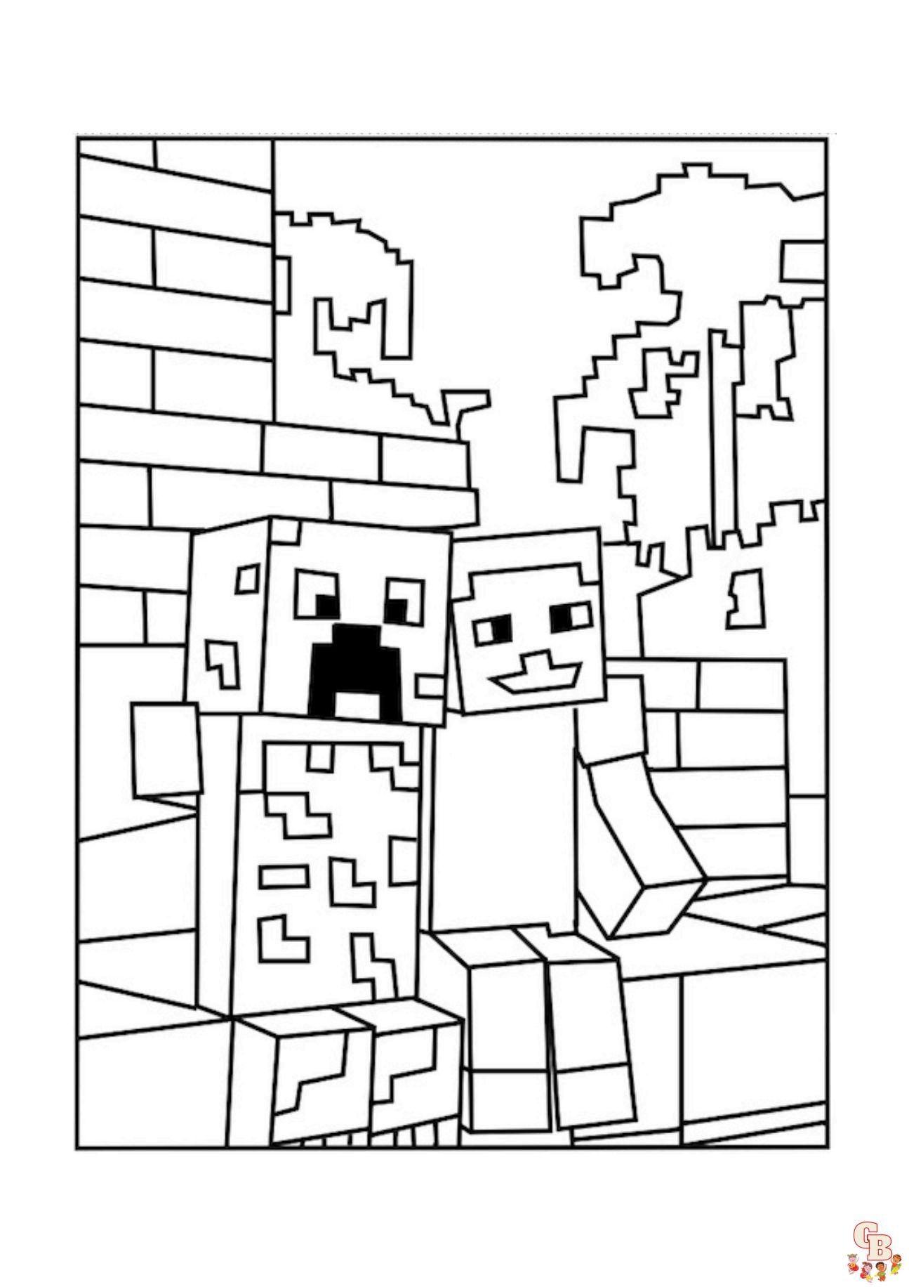 Pagini de colorat Minecraft