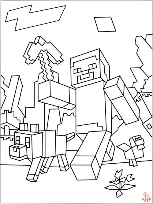 Desenhos para colorir gratuitos de Minecraft para baixar - Minecraft -  Coloring Pages for Adults