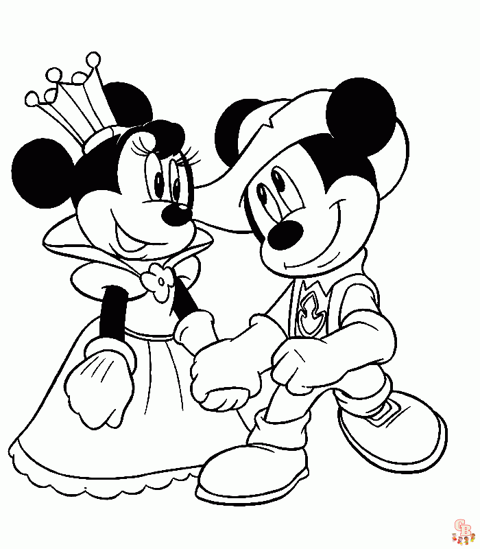 Minnie Mouse de colorat