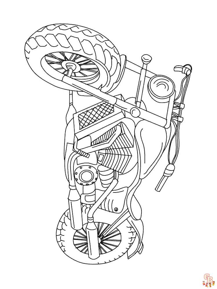 Páginas de motocicletas para colorir as crianças