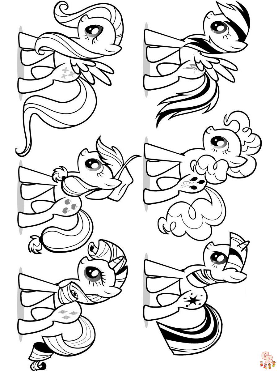 Страницы для раскрашивания My Little Pony