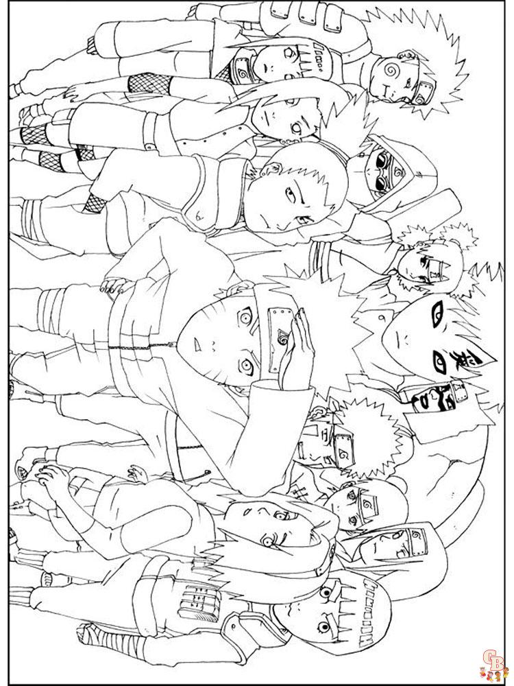 Páginas para colorir gratuitas de Naruto para crianças e adultos -  GBcoloring