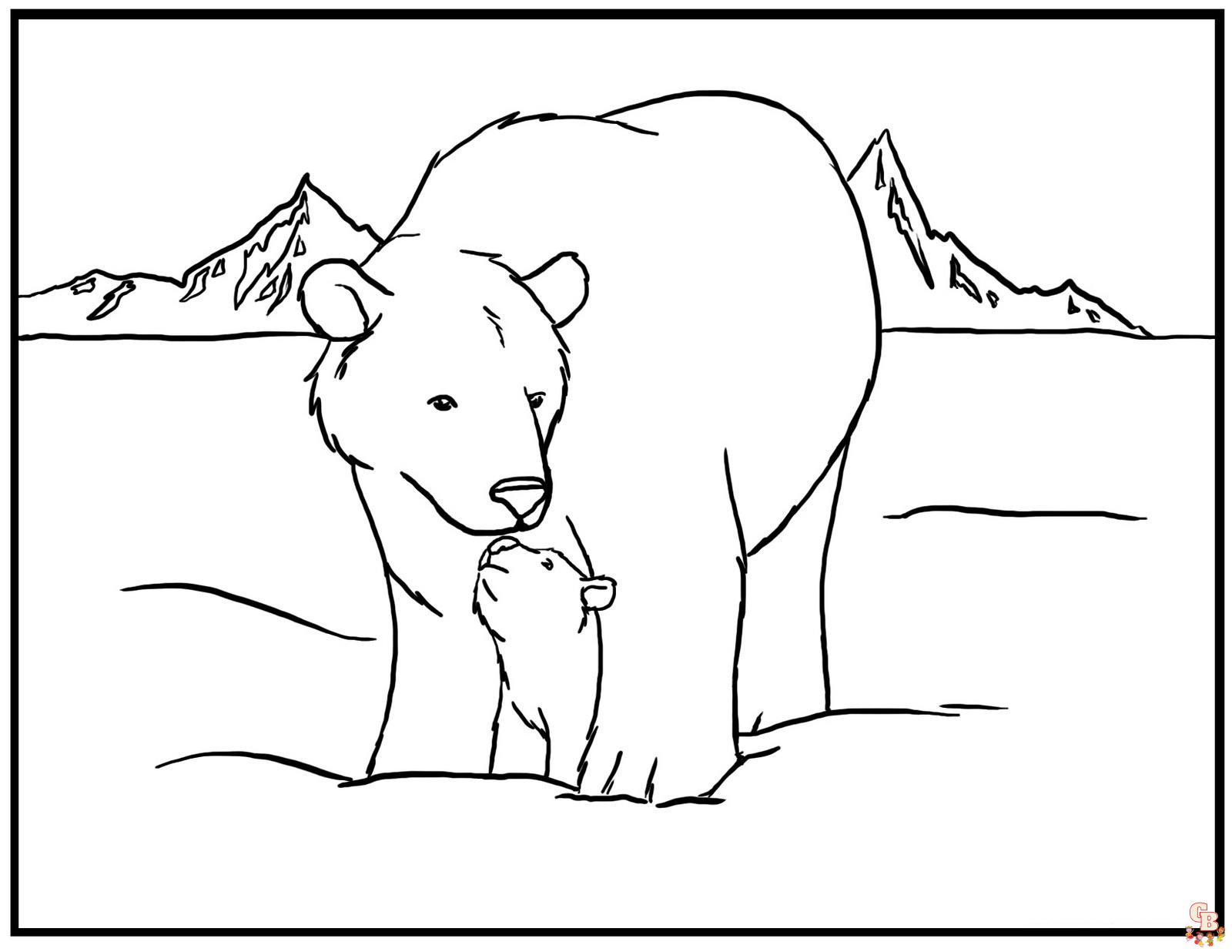 раскрашивание медвежат