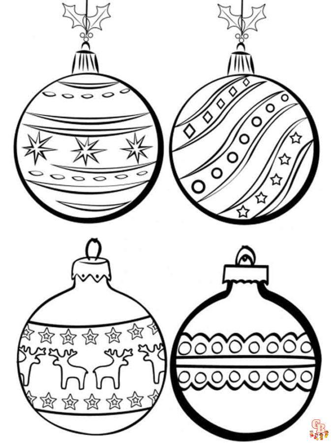 Bolas de Natal para colorir