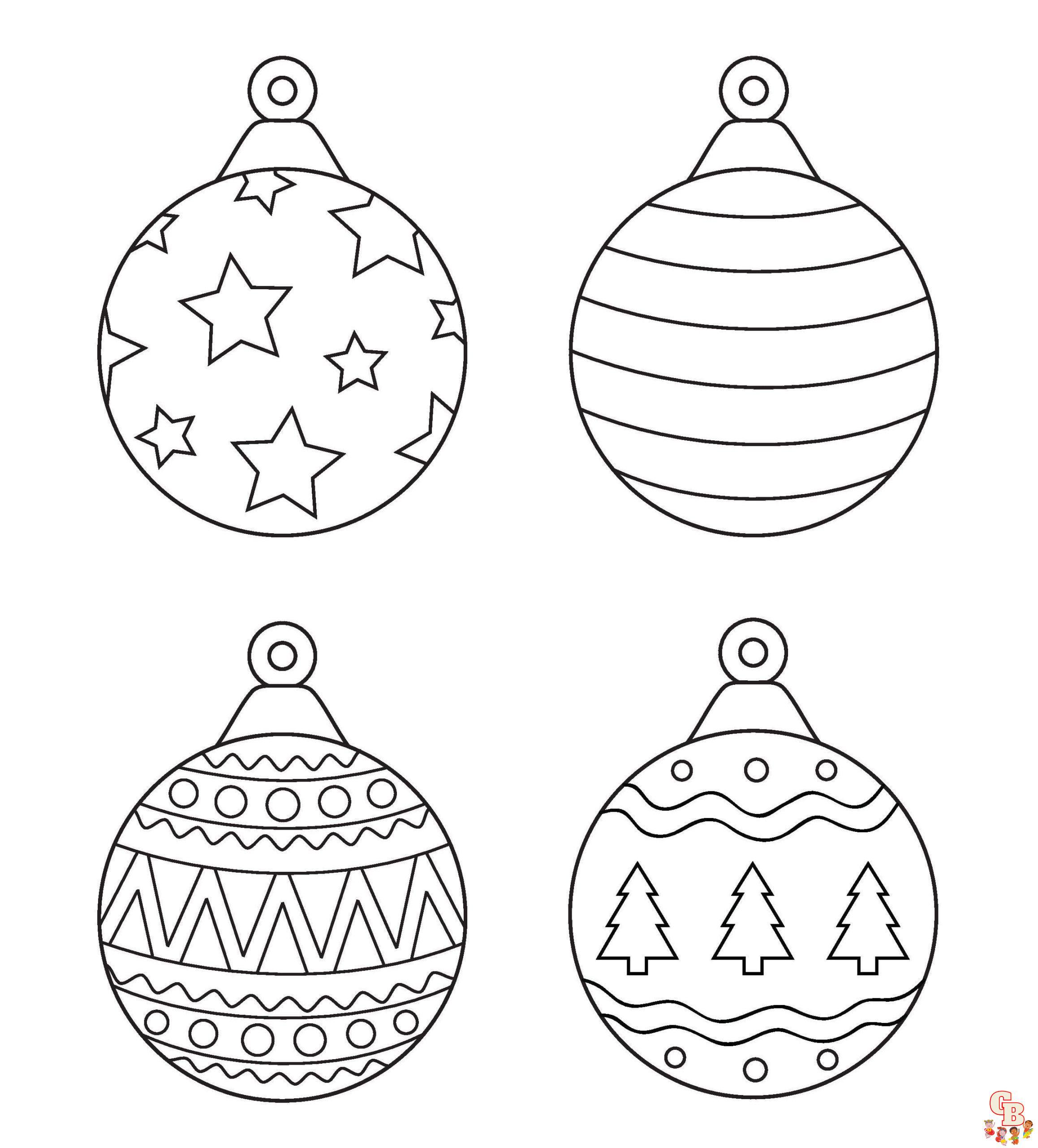 Рождественские шары для раскрашивания