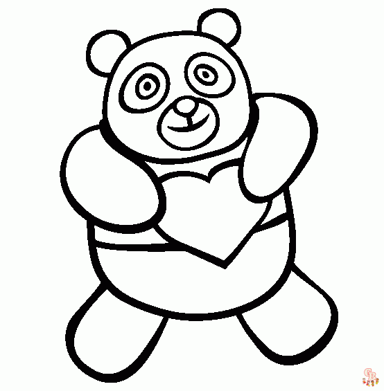 раскраска панда