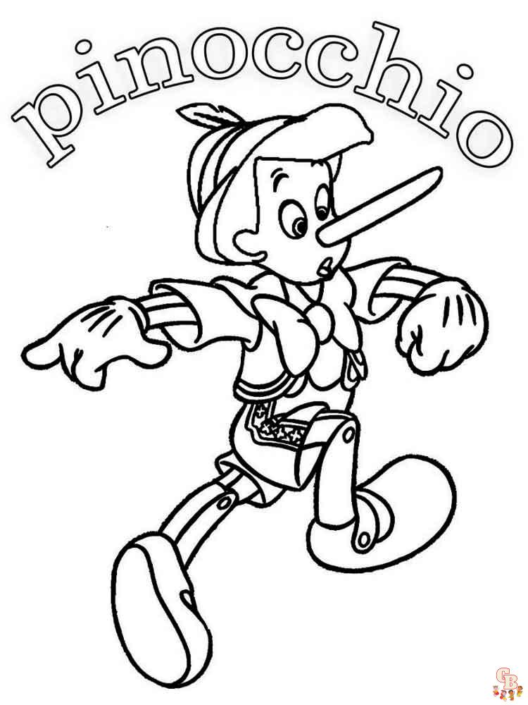 Страницы для раскрашивания Пиноккио