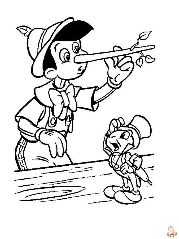 Pinocchio pagini de colorat