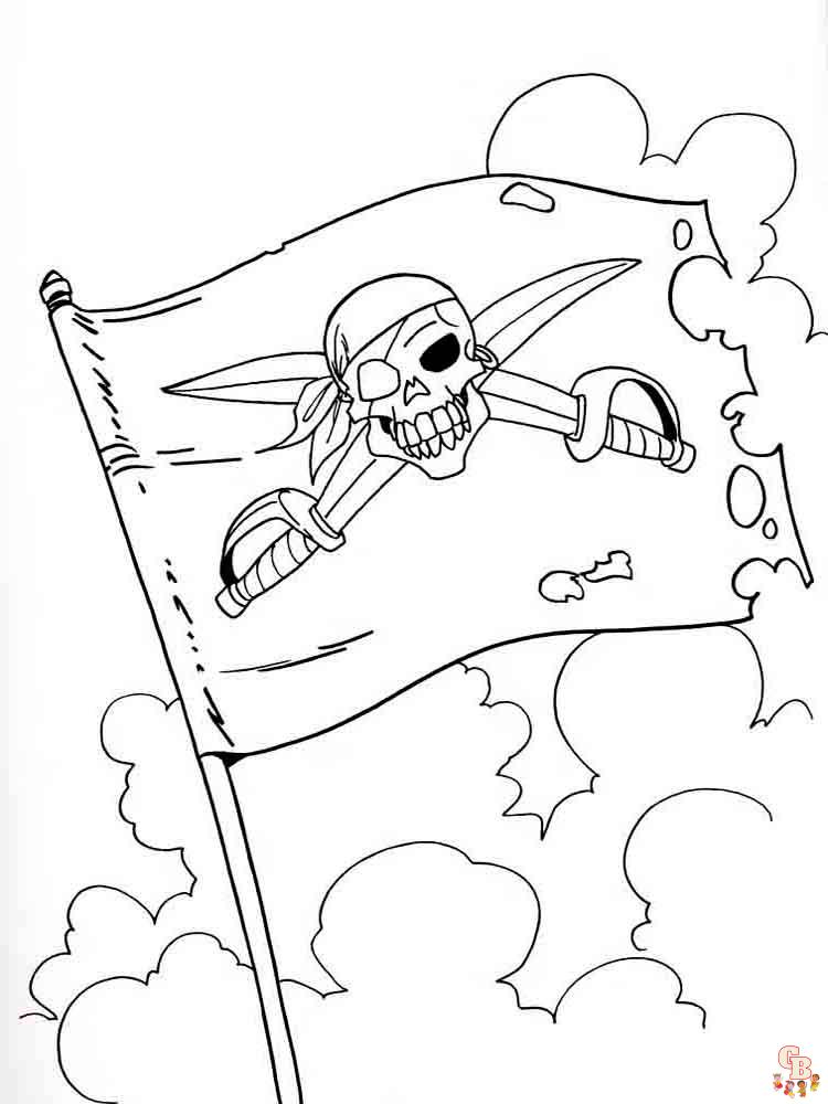 Piratas para colorir