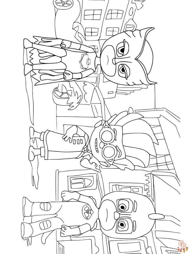 PJ Masks pagini de colorat