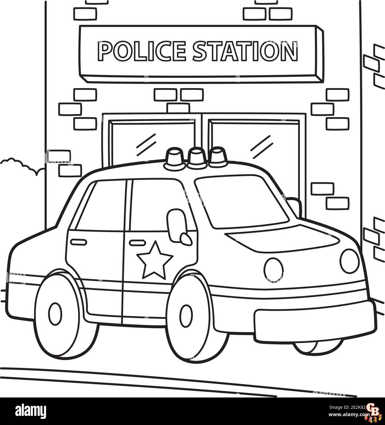 Páginas para colorir da polícia