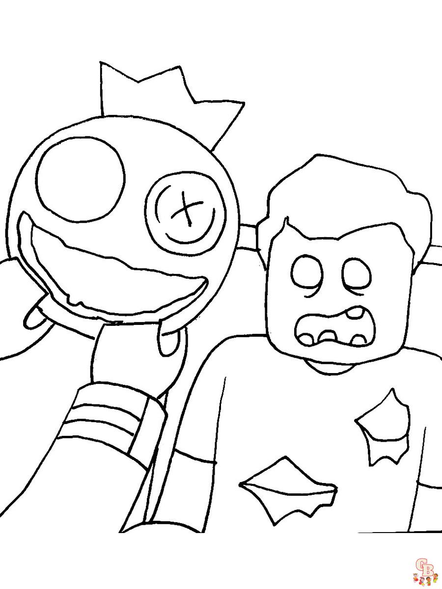 desenho para colorir e imprimir rainbow friends