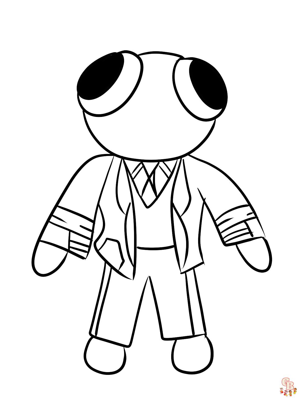 desenho para colorir roblox rainbow friends