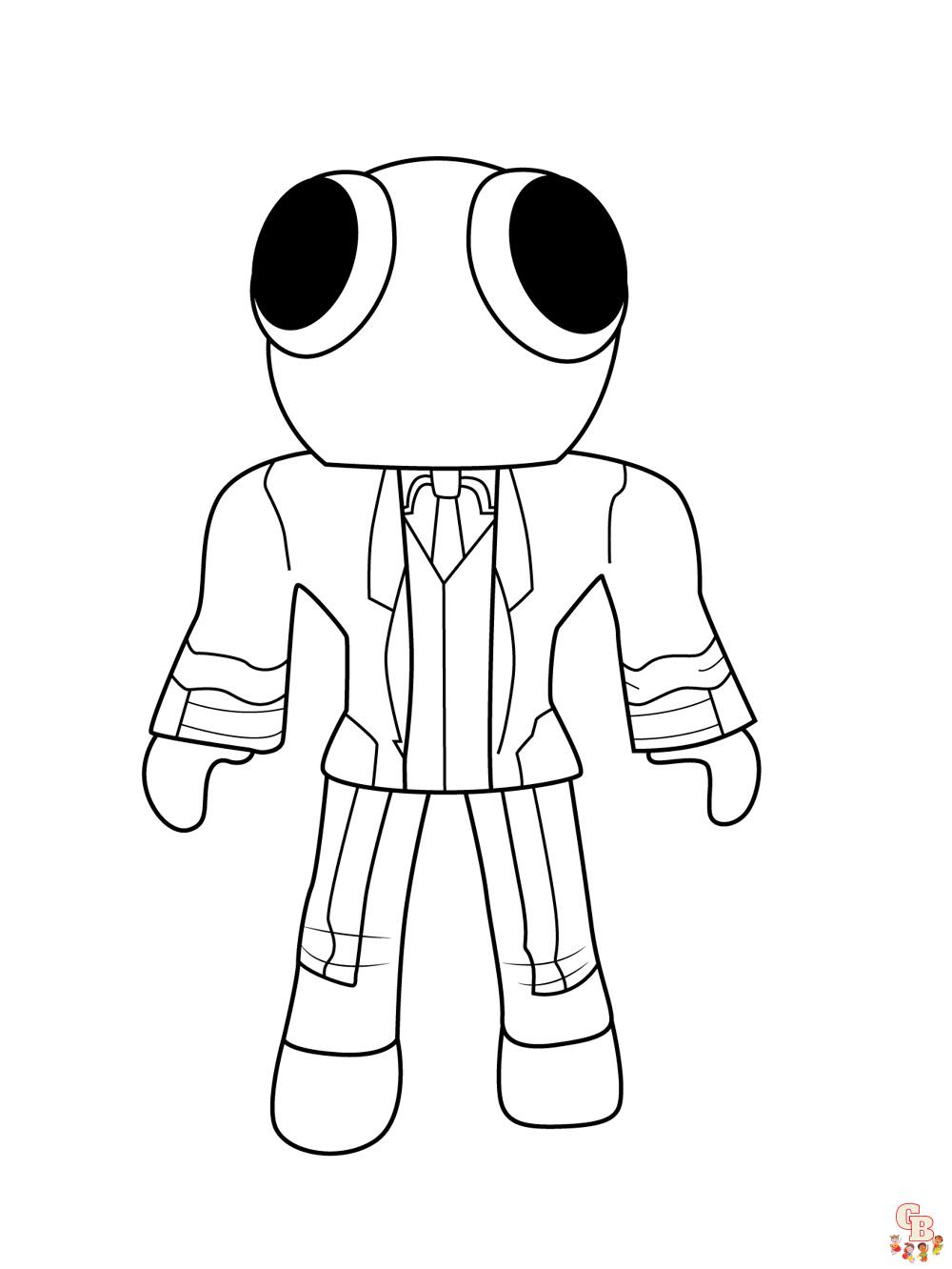 desenho para colorir roblox rainbow friends