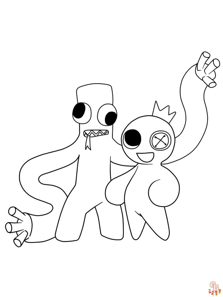 desenho para colorir do rainbow friends