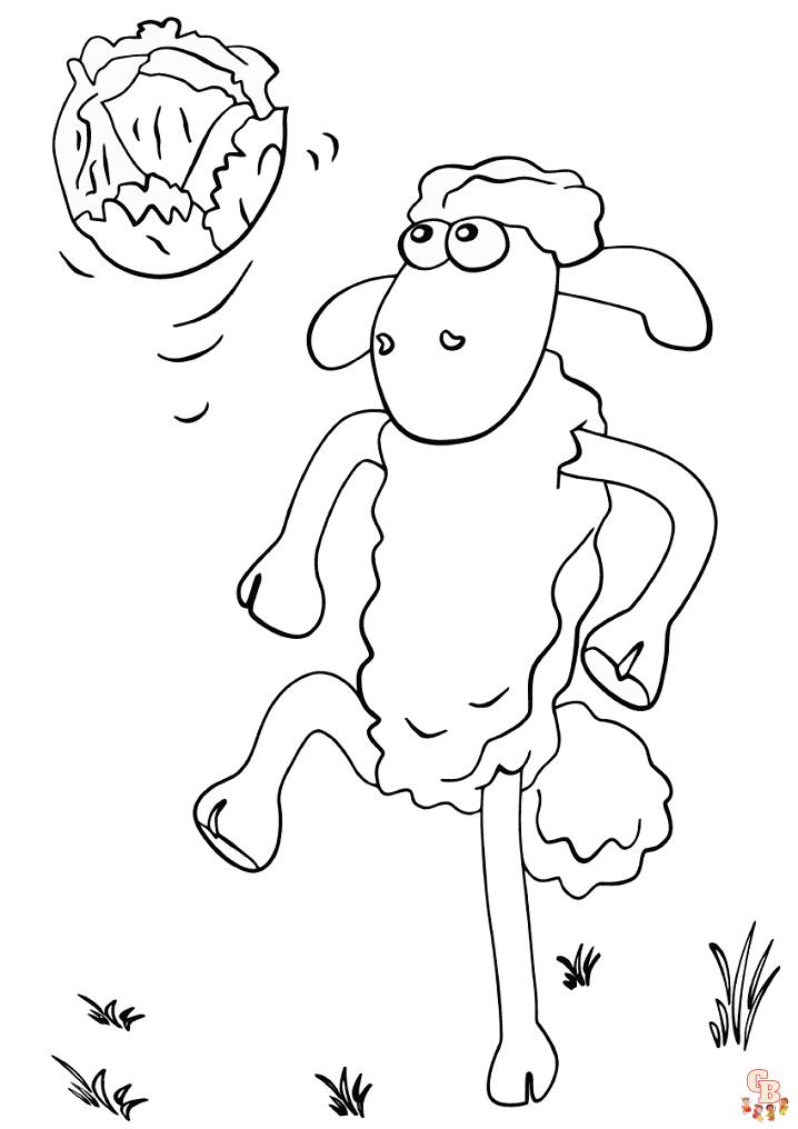 Ovelhas Shaun Livro de colorir a vida de Shaun Sheep