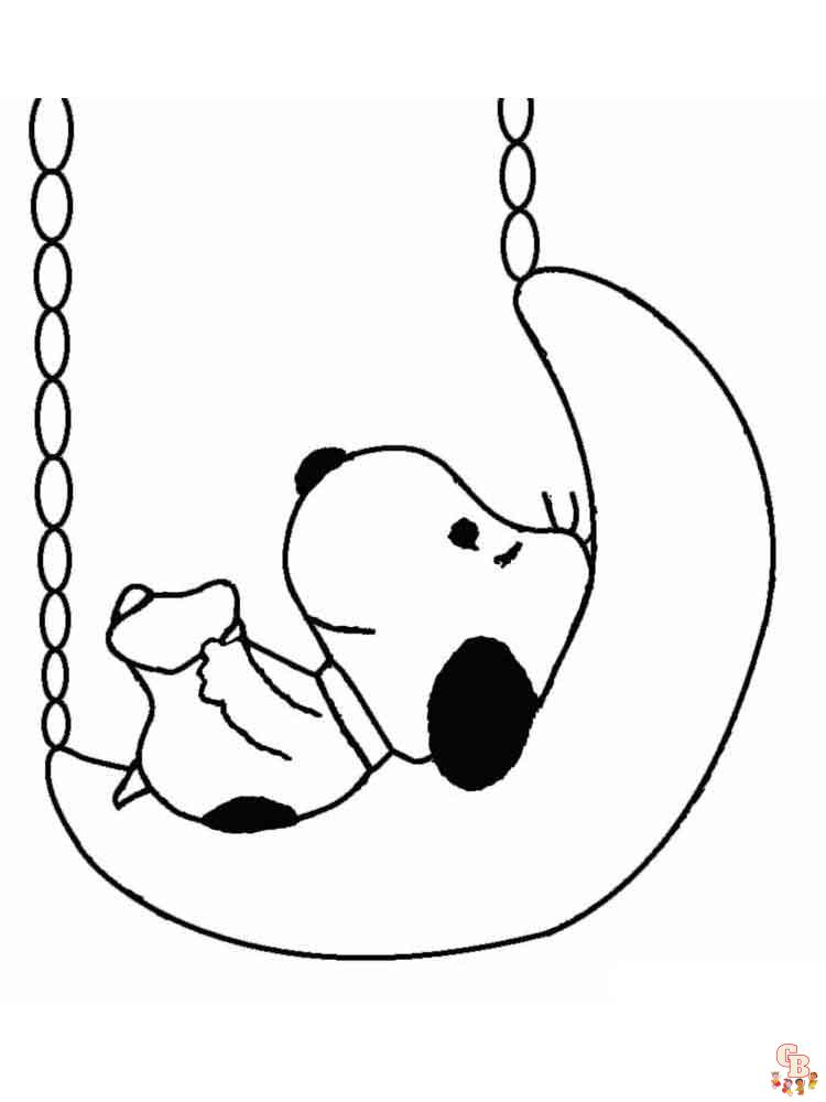 Pagini de colorat Snoopy