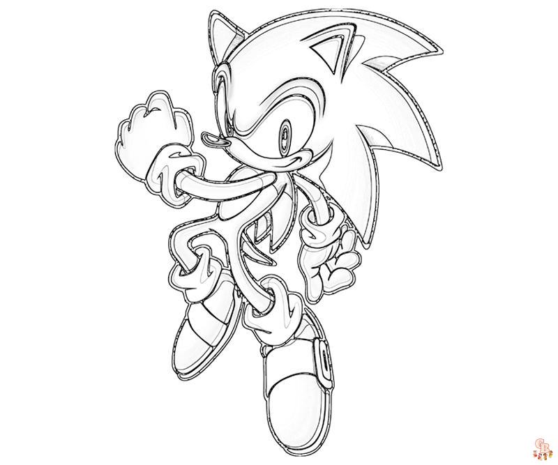 Coloração elegante do Sonic - Sonic - Just Color Crianças : Páginas para  colorir para crianças