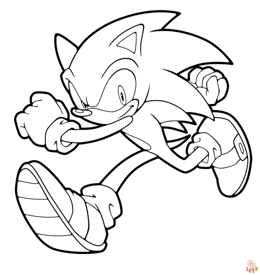 3 Sónico - Sonic - Just Color Crianças : Páginas para colorir para crianças