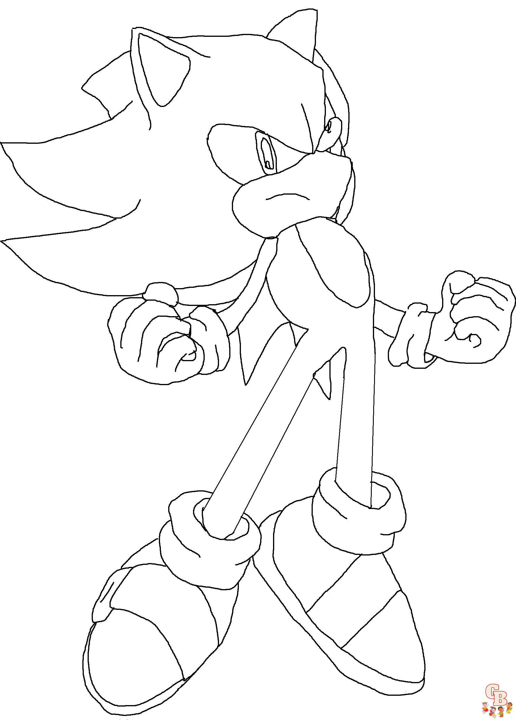 Coloração elegante do Sonic - Sonic - Just Color Crianças : Páginas para  colorir para crianças