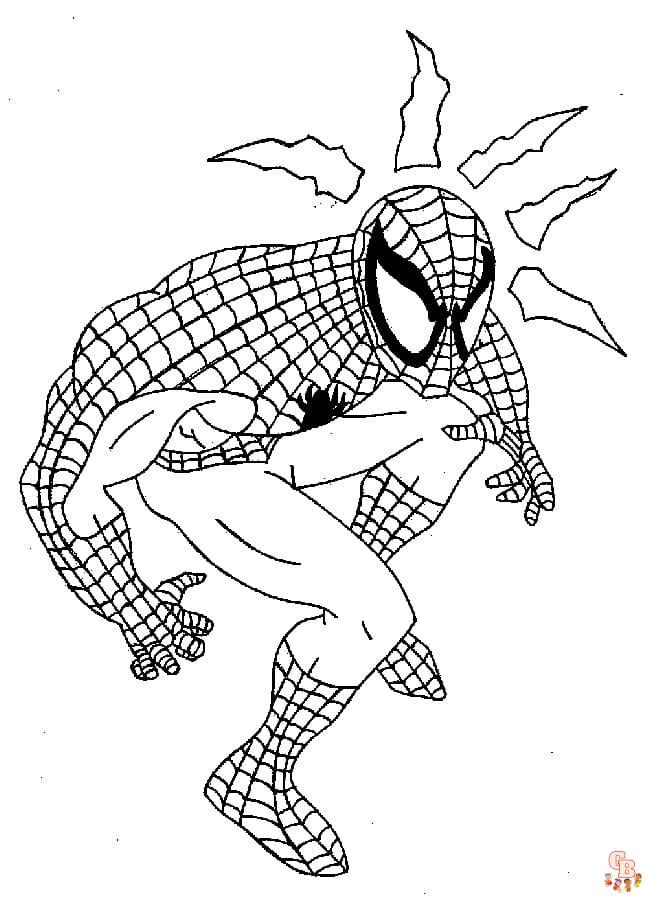 homem aranha para colorir