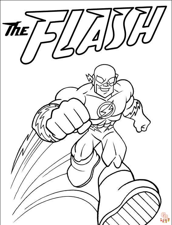 Страницы для раскрашивания The Flash