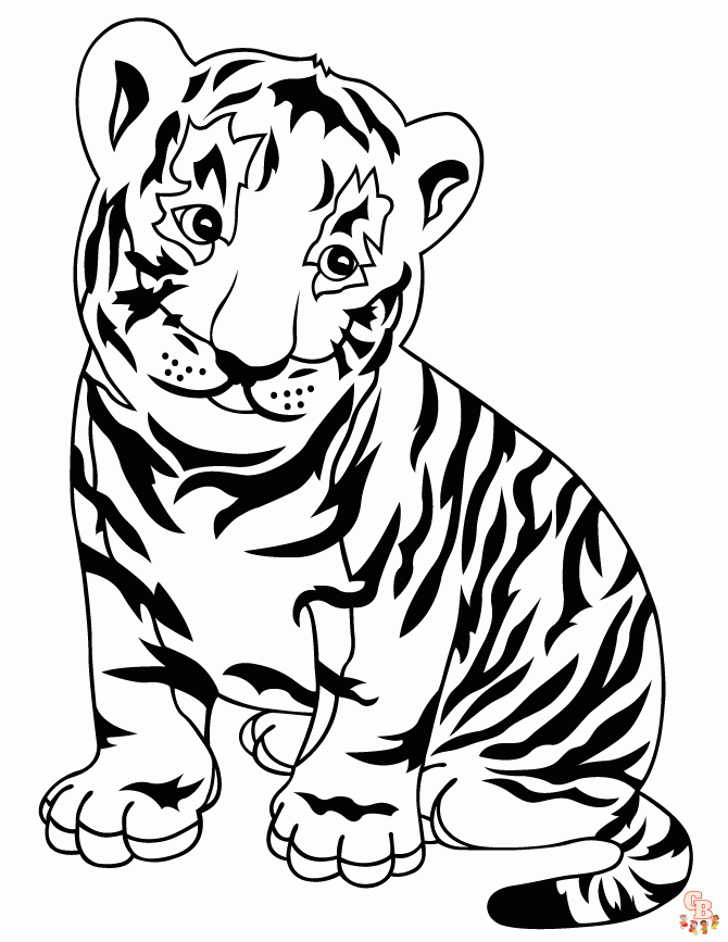 tigru de colorat