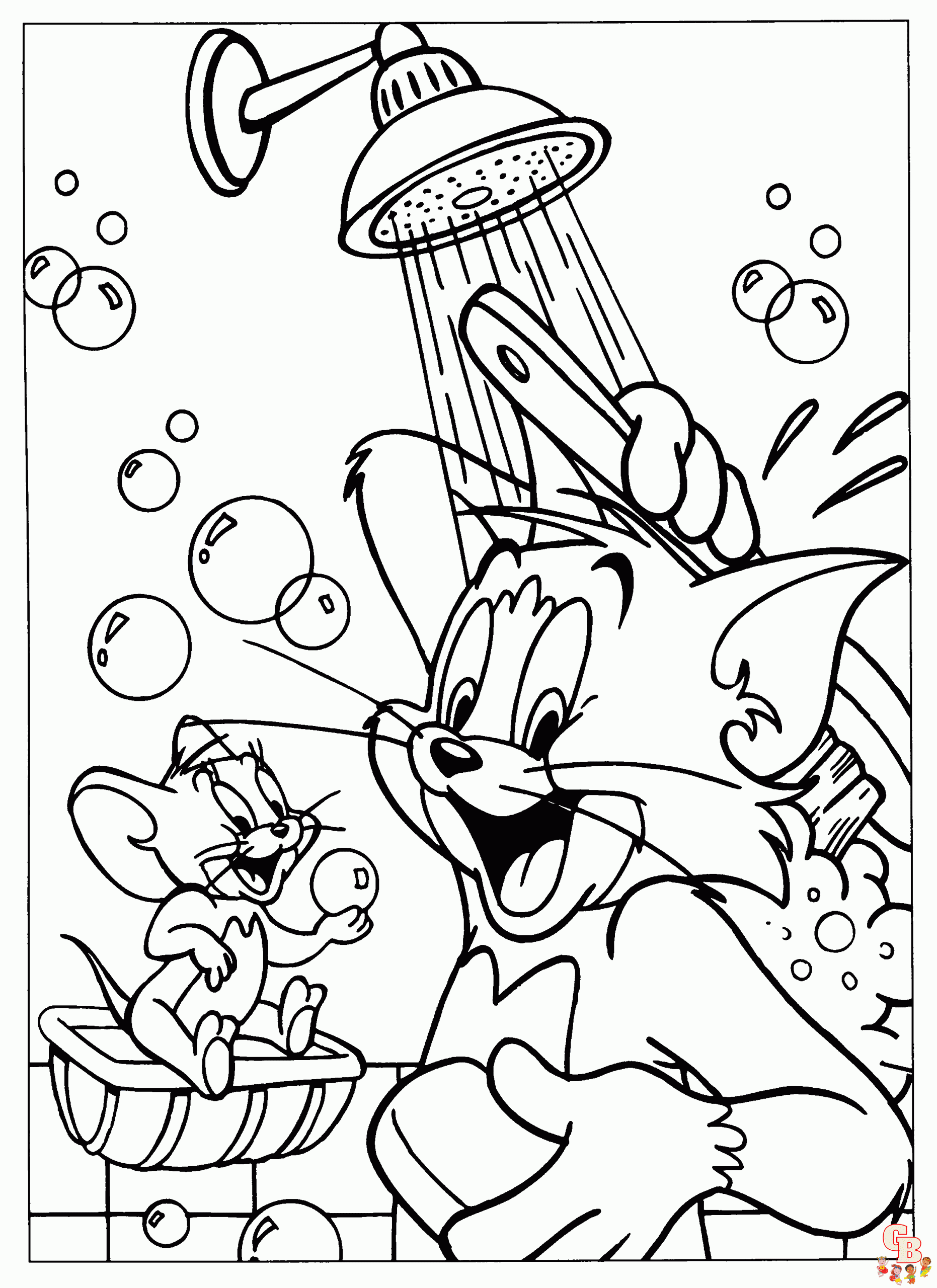 Tom e Jerry colorindo páginas