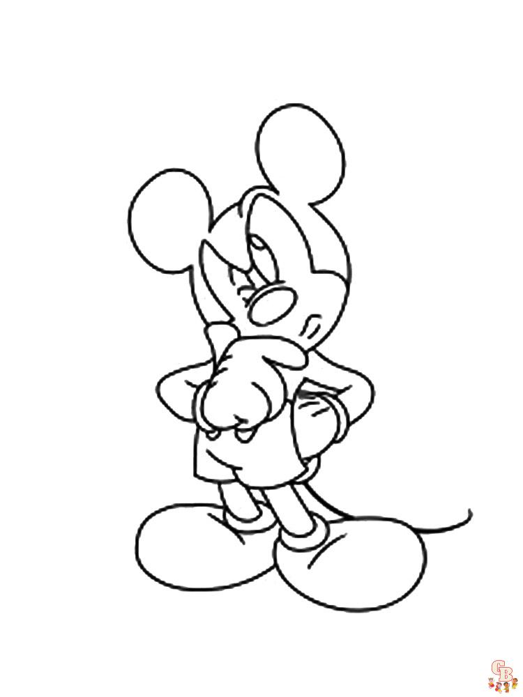 Páginas para colorir Mickey Mouse