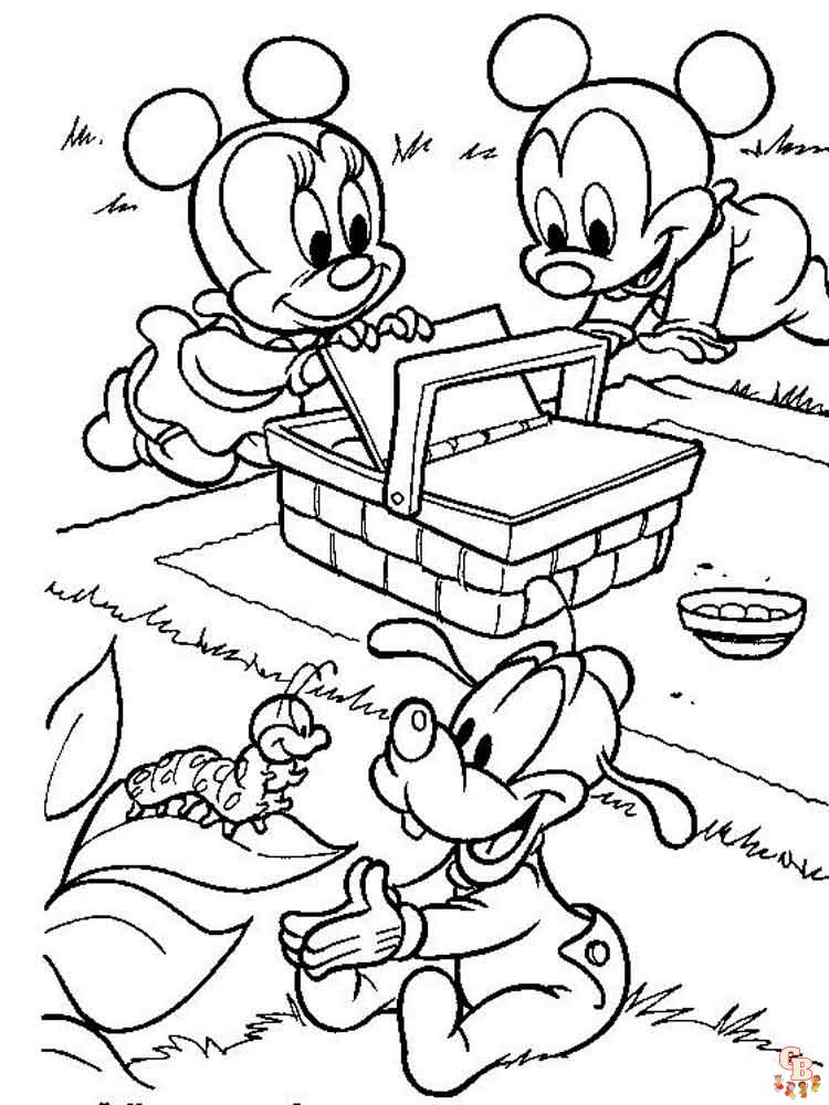 Páginas para colorir gratuitas do Mickey Mouse para crianças