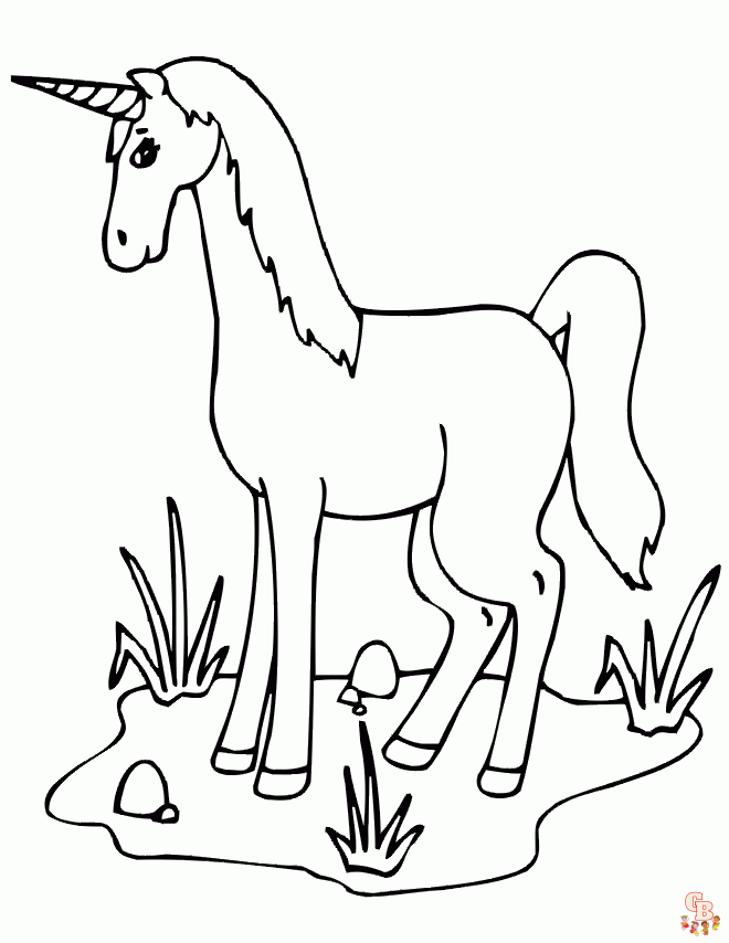 unicorn de colorat