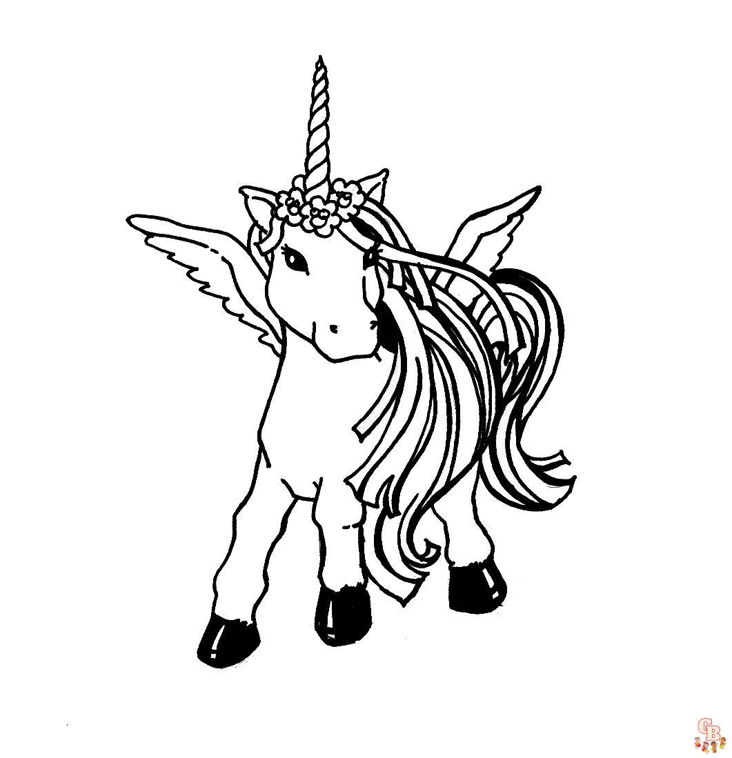 unicorn de colorat