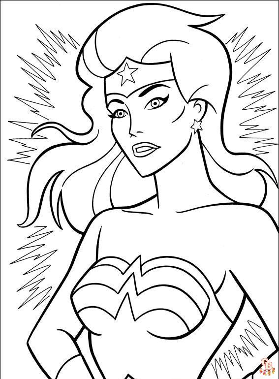 Wonder Woman pagini de colorat