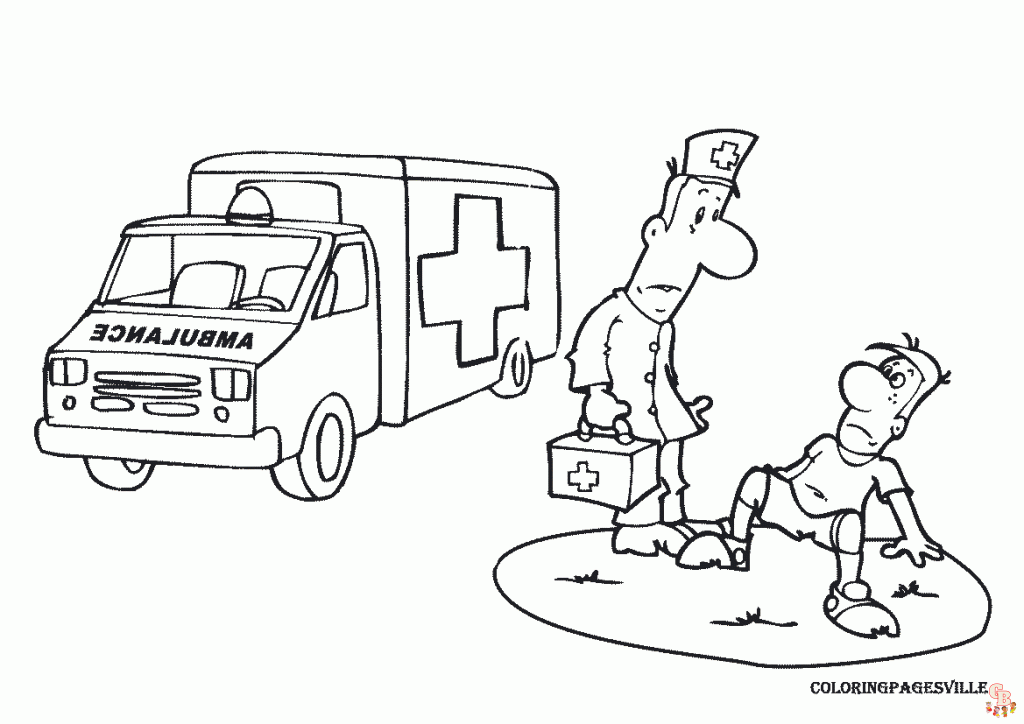 ambulanza da colorare