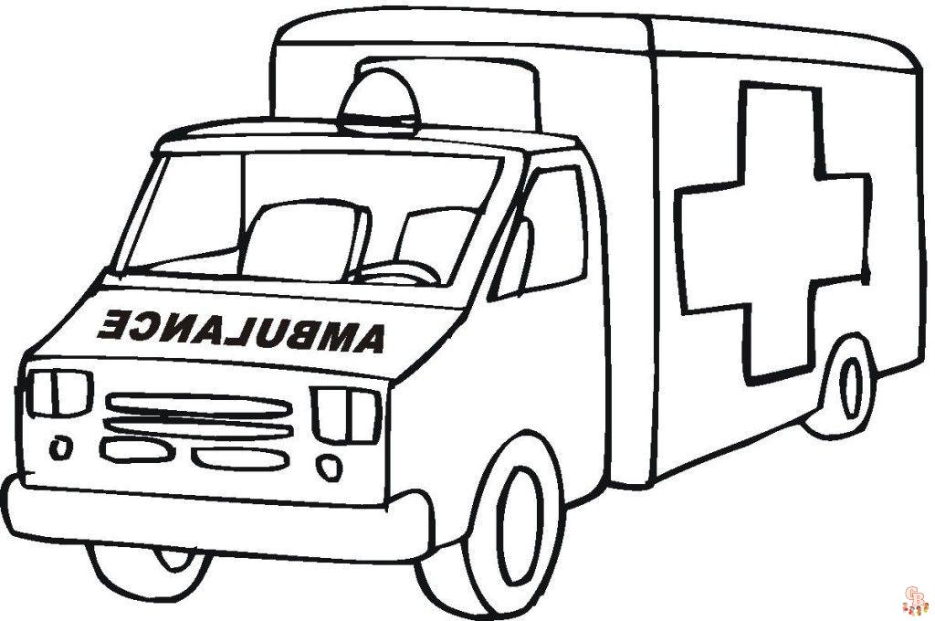 ambulanza da colorare
