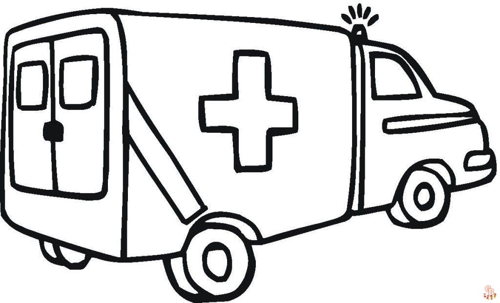 ambulanță de colorat