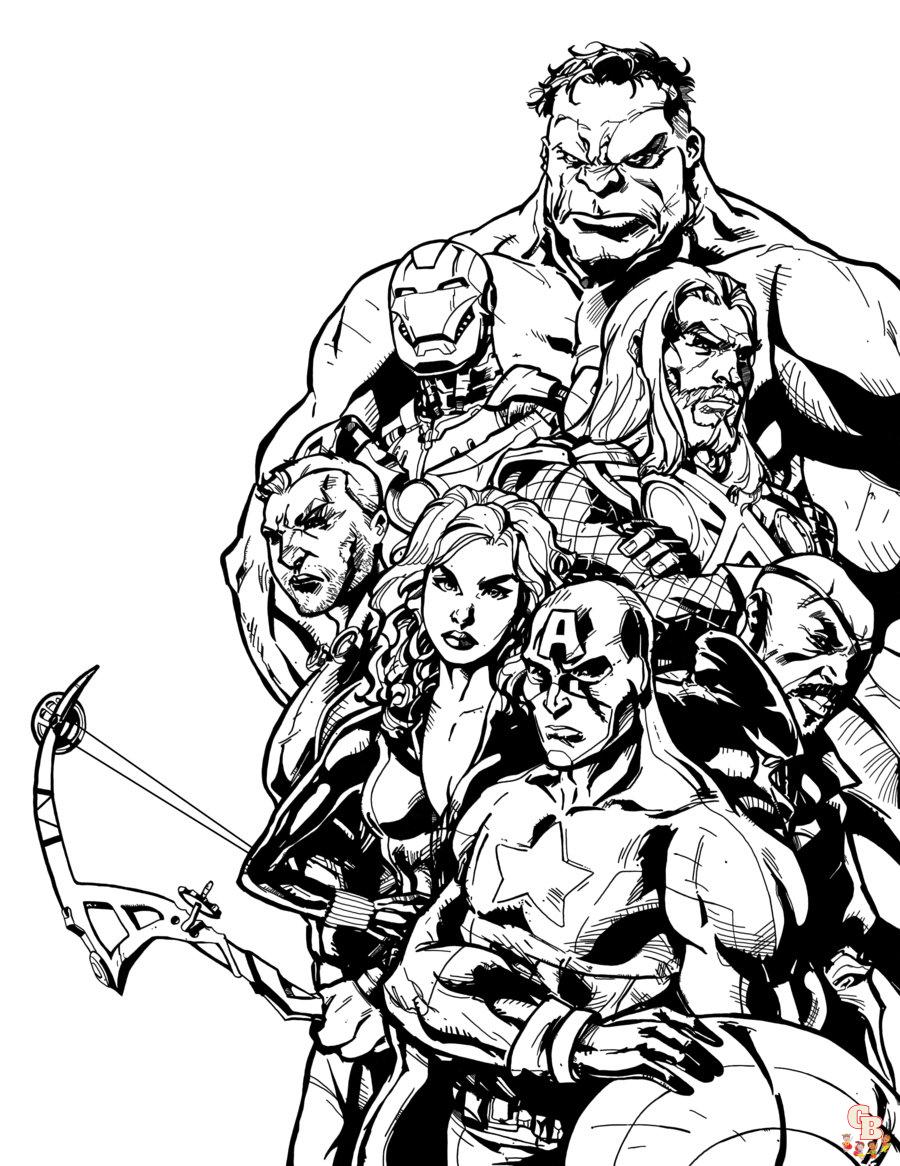 Avengers pagini de colorat