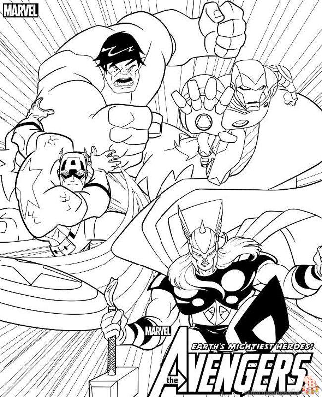 Avengers pagini de colorat