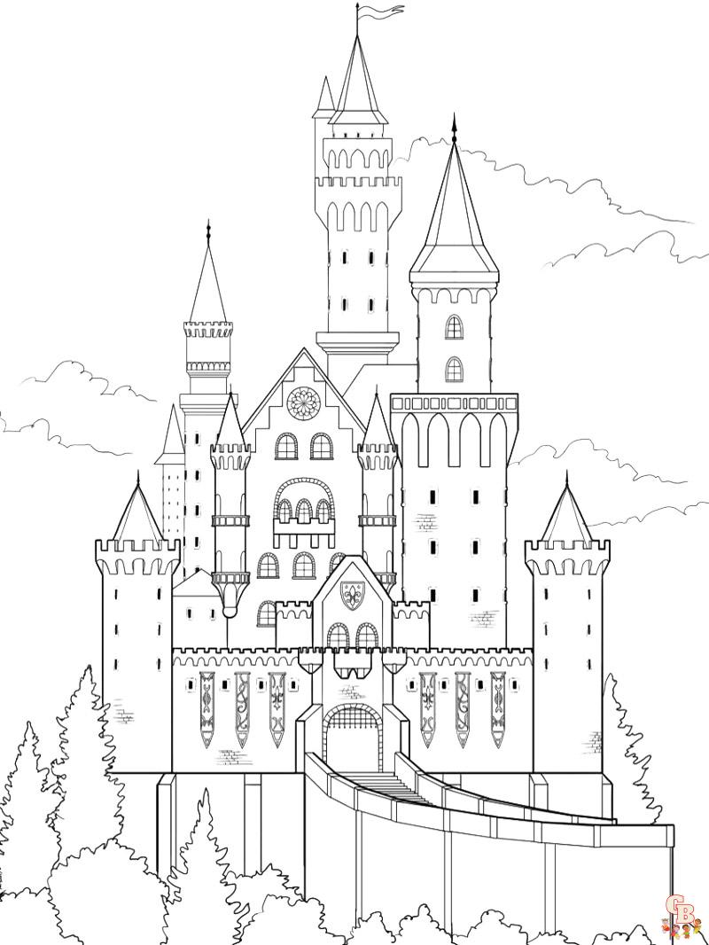 castelos para colorir