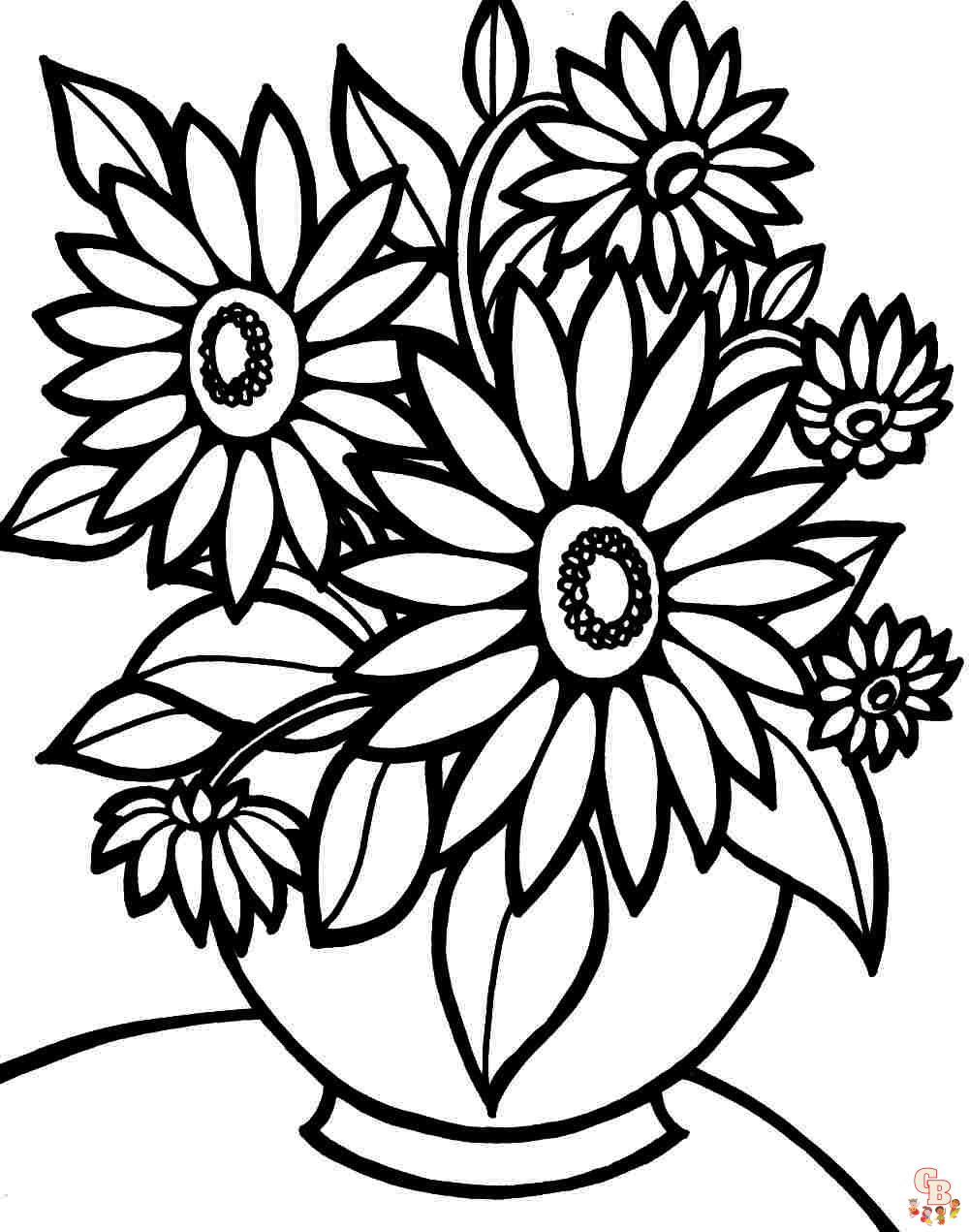 Desenho de flores para colorir para crianças página para colorir para  adultos