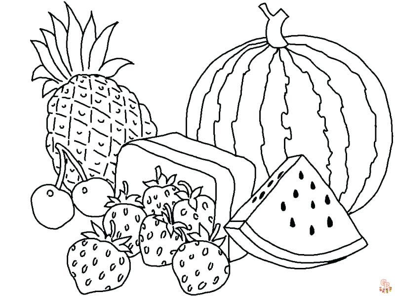 frutta da colorare