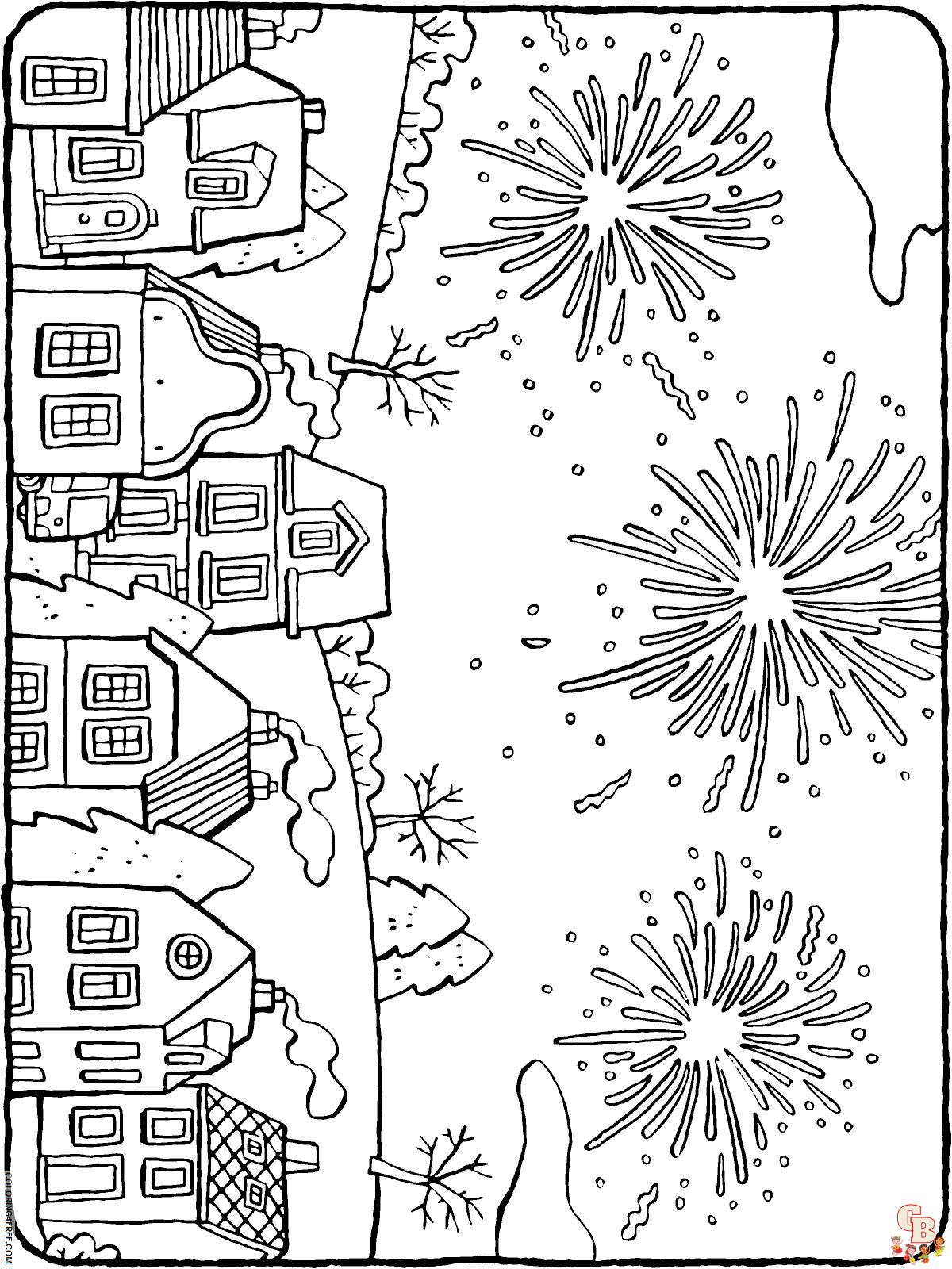 Desenho de Fogos de artifício para colorir