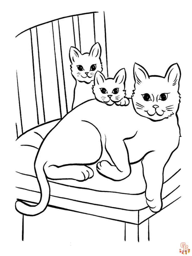 раскраска кошек