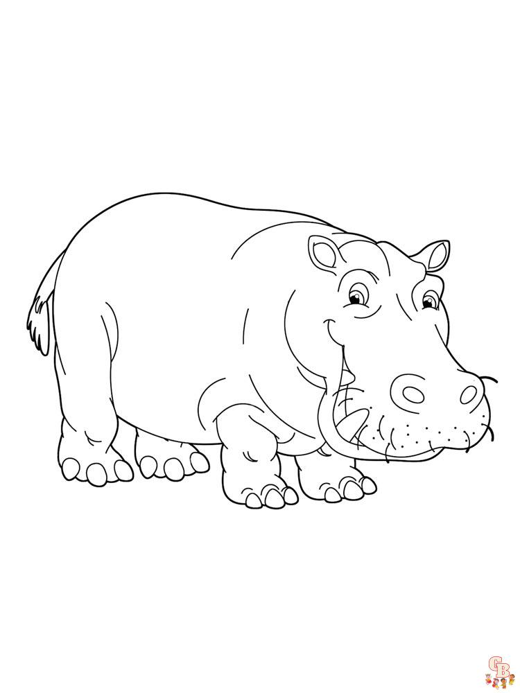 hipopotamy do kolorowania